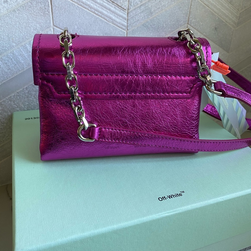 TRADED NWT💗Off-White Binder Clip Crossbody - Picture 10 of 11